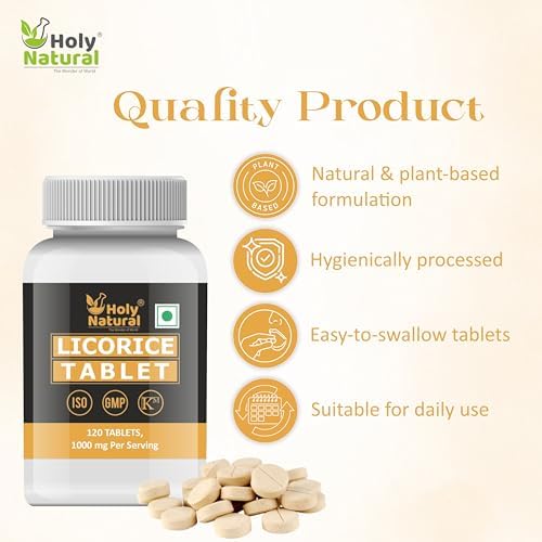 Holy Natural Licorice Root Tablets 120 – Glycyrrhiza glabra