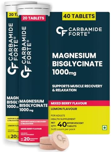 Carbamide Forte Magnesium Bisglycinate Effervescent 1000mg Tablets – Vegetarian Mineral