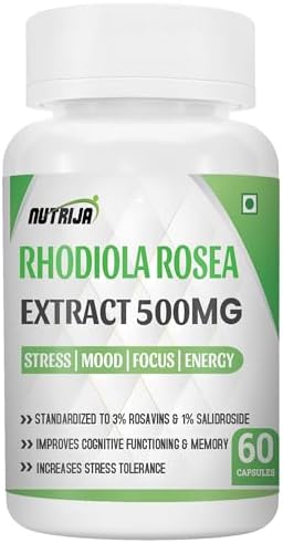 NutriJa Rhodiola Rosea Root Extract 500mg Capsules 60 – Herbal Extract