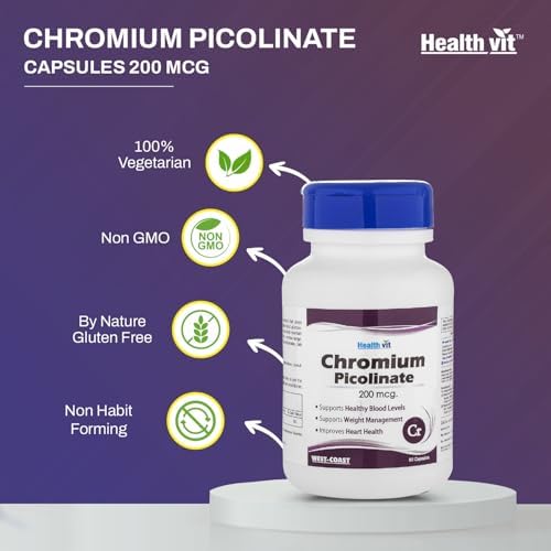 Healthvit Chromium Picolinate 200mcg Capsules 60 – Vegetarian Mineral