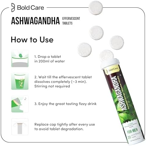 Bold Care Ashwagandha Effervescent Tablets 20 – Withania somnifera