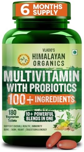 Himalayan Organics Multivitamin with Probiotics Tablets 180 – Vitamin Supplement