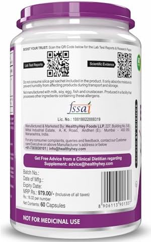 HealthyHey Nutrition Natural Elderberry Extract Capsules 60 – Sambucus nigra