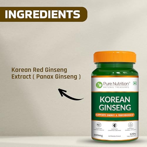 Pure Nutrition Korean Red Ginseng Capsules – Panax ginseng
