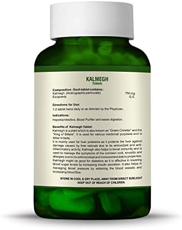 Bio Resurge Kalmegh 750mg Tablets 60 – Andrographis paniculata