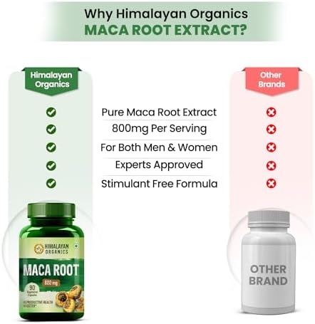 Himalayan Organics Maca Root Extract 90 Veg 800mg Capsules 90 – Lepidium meyenii