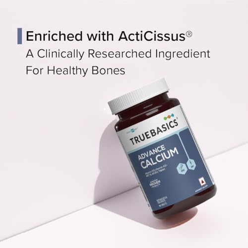 TrueBasics Calcium + Vitamin D3 & K2-MK7 Tablets 90 – Vitamin Supplement