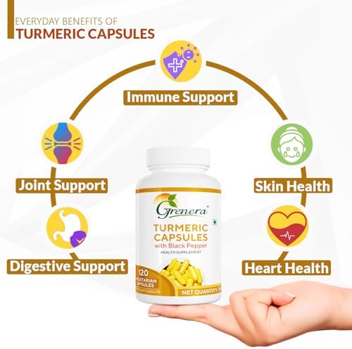Grenera Neem & Turmeric Capsules Combo Capsules – Azadirachta indica