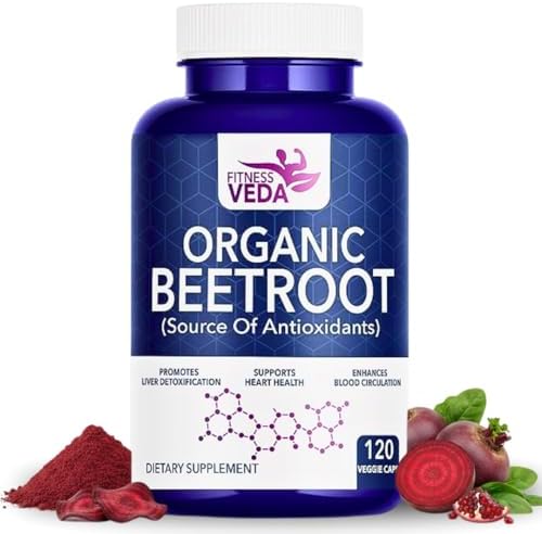 Fitness Veda Organic Beetroot Capsules 120 – Beta vulgaris