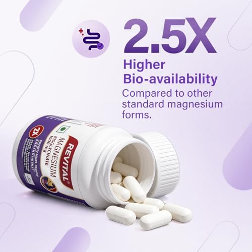 Revital Magnesium Bisglycinate 440mg Tablets 60 – Vegetarian Mineral