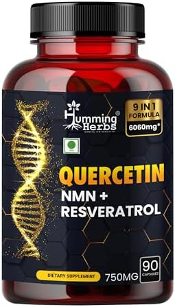 Humming Herbs Quercetin, NMN & Resveratrol Complex Capsules 90 – Ayurvedic Herb