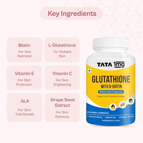 Tata 1mg Glutathione Advanced with Vitamin C, E & Biotin Tablets 30 – Vitamin Supplement