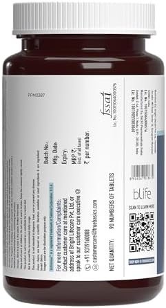 TrueBasics Calcium + Vitamin D3 & K2-MK7 Tablets 90 – Vitamin Supplement