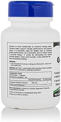 Healthvit Guarana 200mg Capsules 60 – Paullinia cupana