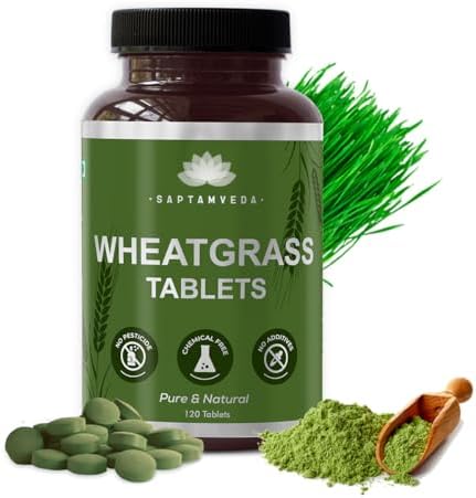 Saptamveda Organic Wheatgrass Tablets 500mg 120 – Triticum Aestivum