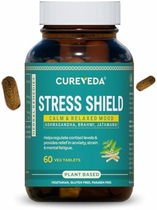 Cureveda Ashwagandha, Brahmi & Jatamansi Ayurvedic Tablets – Withania somnifera