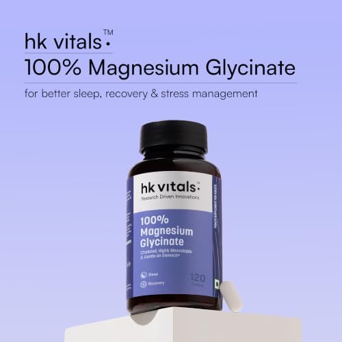 HK Vitals 100% Magnesium Glycinate Tablets – Vegetarian Mineral