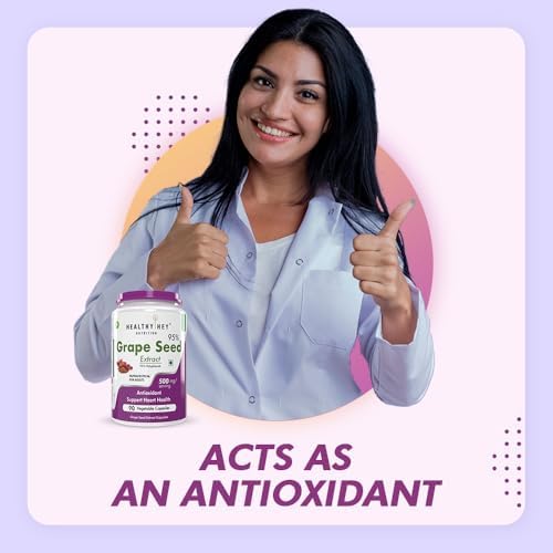 HealthyHey Grape Seed Extract 95% Capsules – Vitis vinifera seed