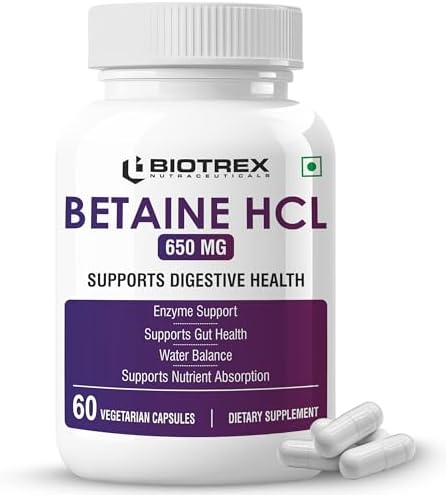 Biotrex Betaine HCL with Pepsin 650mg Capsules 60 – Ayurvedic Herb