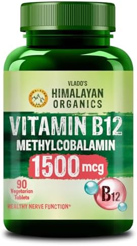 Himalayan Organics Methylcobalamin Vitamin B12 1500mcg Tablets – Vitamin Supplement