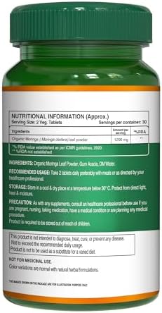 Pure Nutrition Moringa 1200mg Tablets 60 – Moringa oleifera
