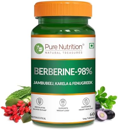 Pure Nutrition Berberine 98% with Jamun & Gymnema Tablets – Syzygium cumini