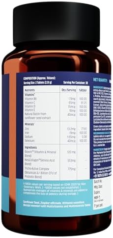 HK Vitals Hair Vitamins for Men with Biotin Tablets 60 – Vitamin Supplement