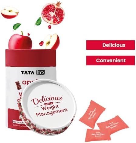 Tata 1mg Apple Cider Vinegar Gummies with Mother & Beetroot Gummies 30 – Ayurvedic Herb
