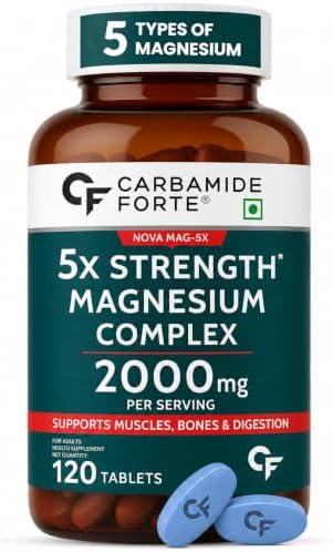 Carbamide Forte Magnesium Glycinate + Citrate 5X 2000mg Tablets – Vegetarian Mineral