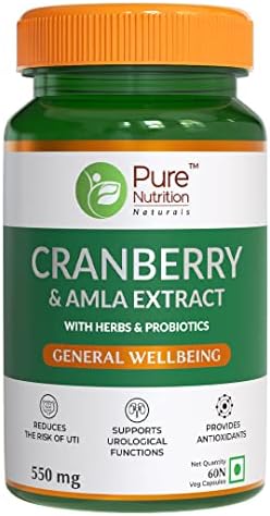 Pure Nutrition Cranberry & Amla with Probiotics Capsules 180 – Emblica officinalis