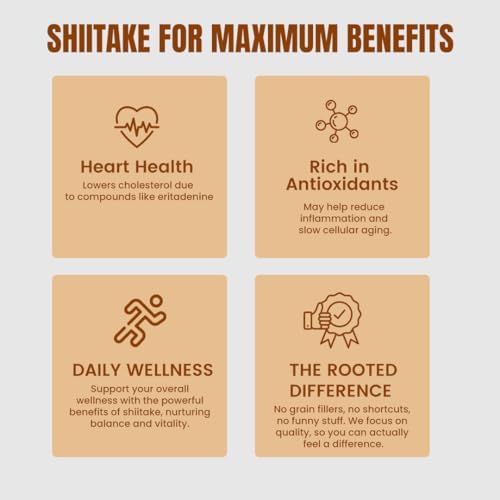 Rooted Actives Shiitake Mushroom Powder 45g – Lentinula edodes