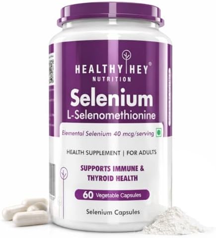 HealthyHey Selenium 40mcg Capsules 60 – Vegetarian Mineral
