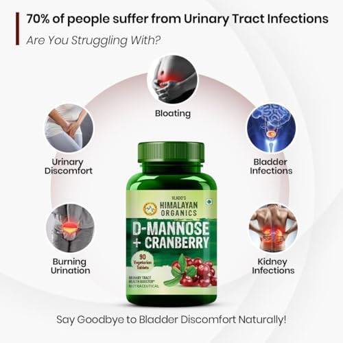 Himalayan Organics D-Mannose + Cranberry 60 Veg Capsules 60 – Ayurvedic Herb