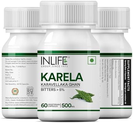 INLIFE Karela Bitter Melon Capsules 60 – Momordica charantia