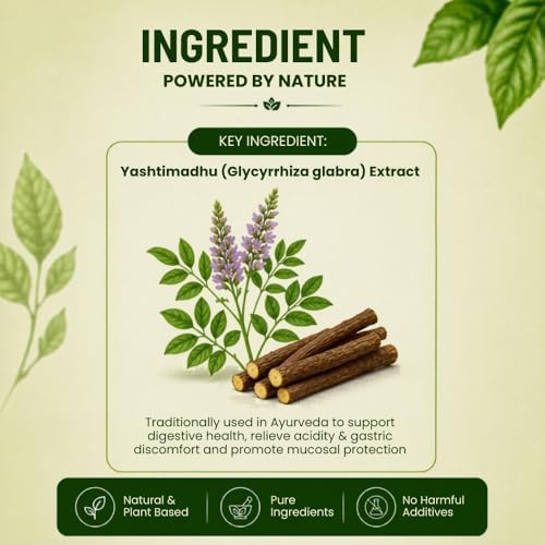 Pure Nutrition Yashtimadhu Licorice for Throat & Digestion Capsules 60 – Glycyrrhiza glabra