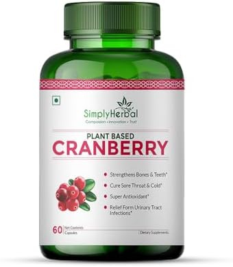 Simply Herbal D-Mannose & Cranberry with Probiotics 800mg Capsules 60 – Ayurvedic Herb