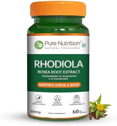 Pure Nutrition Rhodiola Rosea 500mg Capsules 60 – Ayurvedic Herb