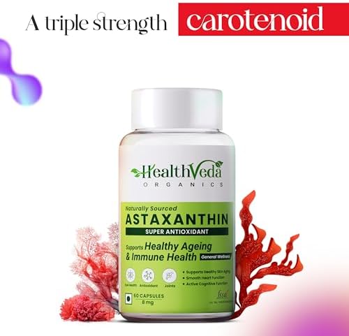Health Veda Plant Astaxanthin 8mg Capsules 60 – Ayurvedic Herb