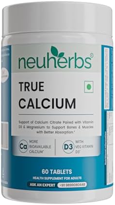 Neuherbs Calcium with Vitamin D3 & Magnesium Tablets 60 – Vitamin Supplement