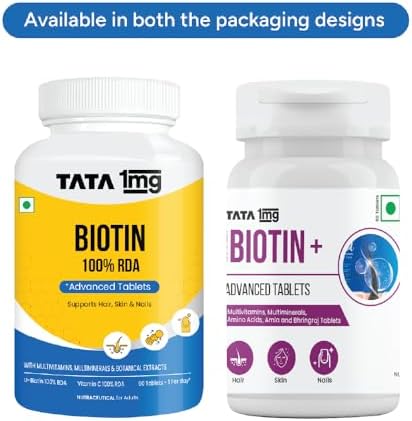 Tata 1mg Biotin+ Advanced Tablets 60 – Ayurvedic Herb