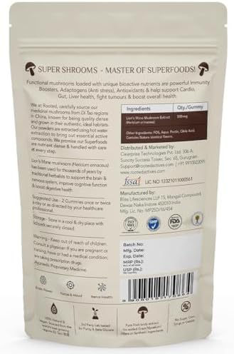 Rooted Lion's Mane Gummies + Cordyceps Capsules Combo Capsules – Hericium erinaceus