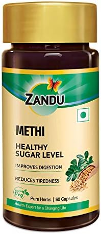 Zandu Methi Fenugreek for Metabolic Wellness Capsules 60 – Trigonella foenum-graecum