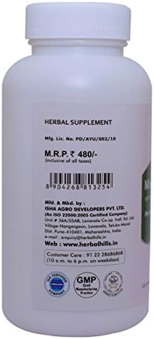 Herbal Hills Muslihills Safed Musli 250mg Capsules 120 – Chlorophytum borivilianum