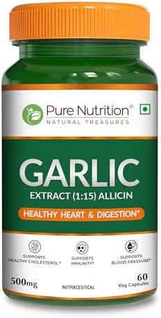 Pure Nutrition Garlic Extract 500mg Capsules 60 – Allium sativum