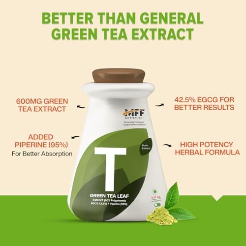 MyFitFuel Green Tea Extract with Piperine Capsules – Camellia sinensis