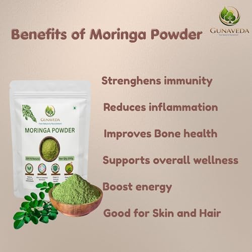 Gunaveda Moringa Powder 100% Pure Powder 200g – Moringa oleifera
