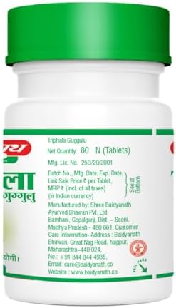 Baidyanath Triphala Guggulu Tablets 80 – Commiphora mukul