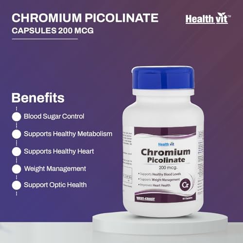 Healthvit Chromium Picolinate 200mcg Capsules 60 – Vegetarian Mineral