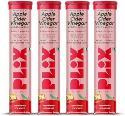 Plix Apple Cider Vinegar Effervescent Tablets with Mother Tablets 15 – Ayurvedic Herb