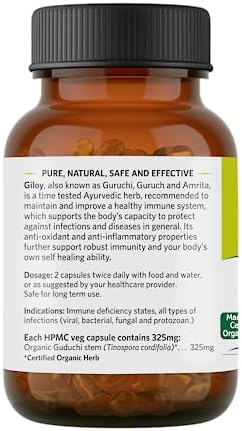 Organic India Giloy Capsules 60 – Tinospora cordifolia
